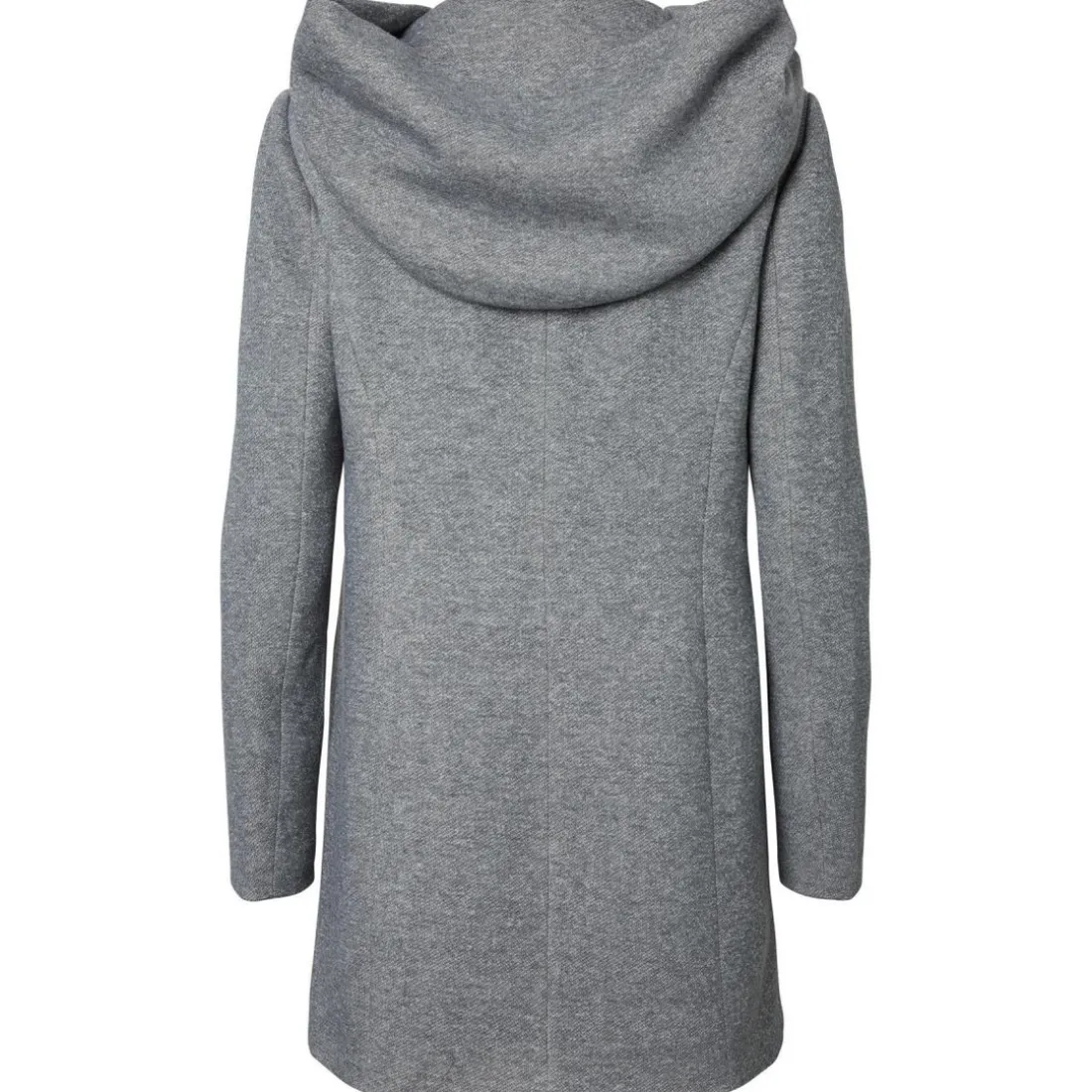Veste Capuche Manches longues Au-dessus du genou gris