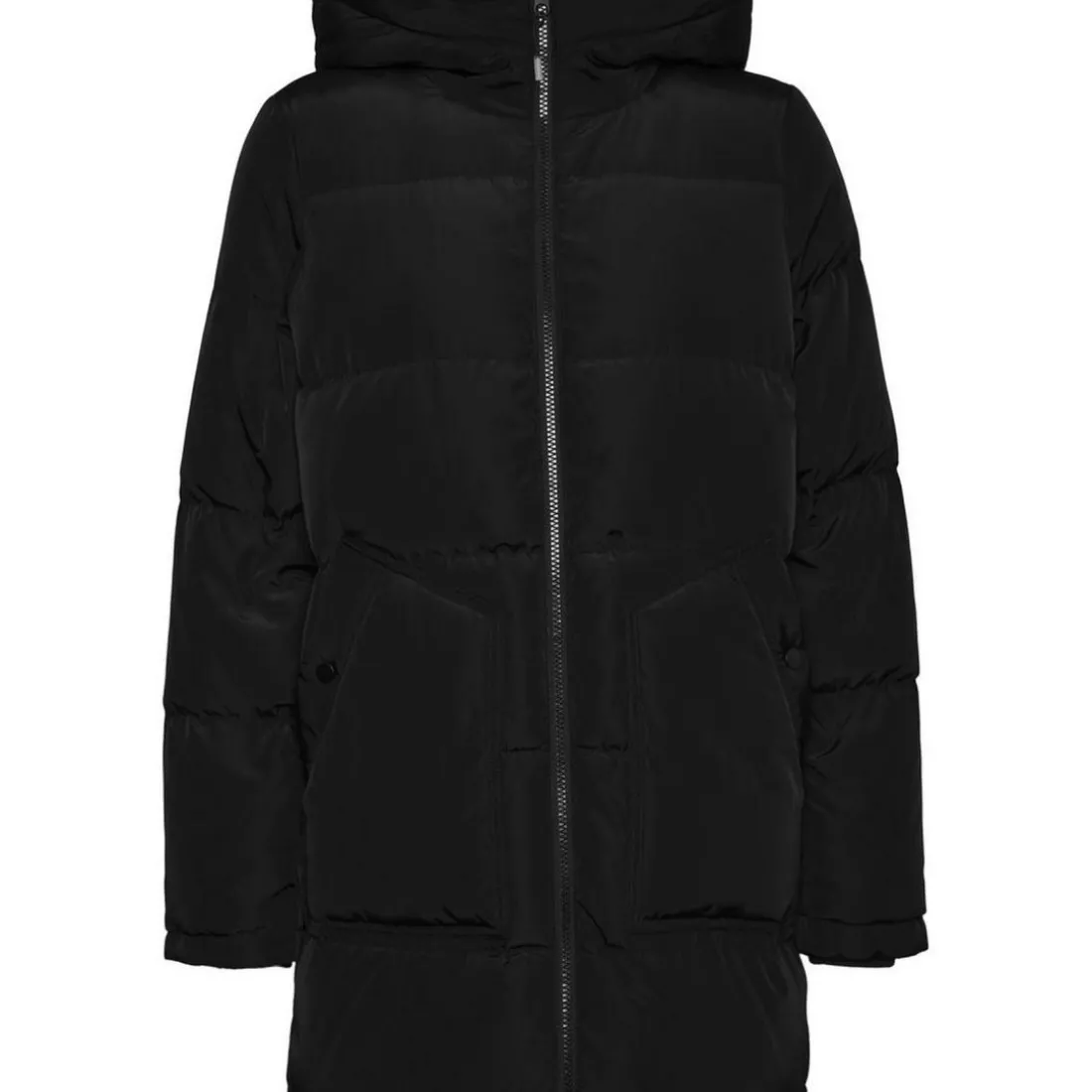 Veste Capuche Manches longues Au-dessus du genou noir Ruth