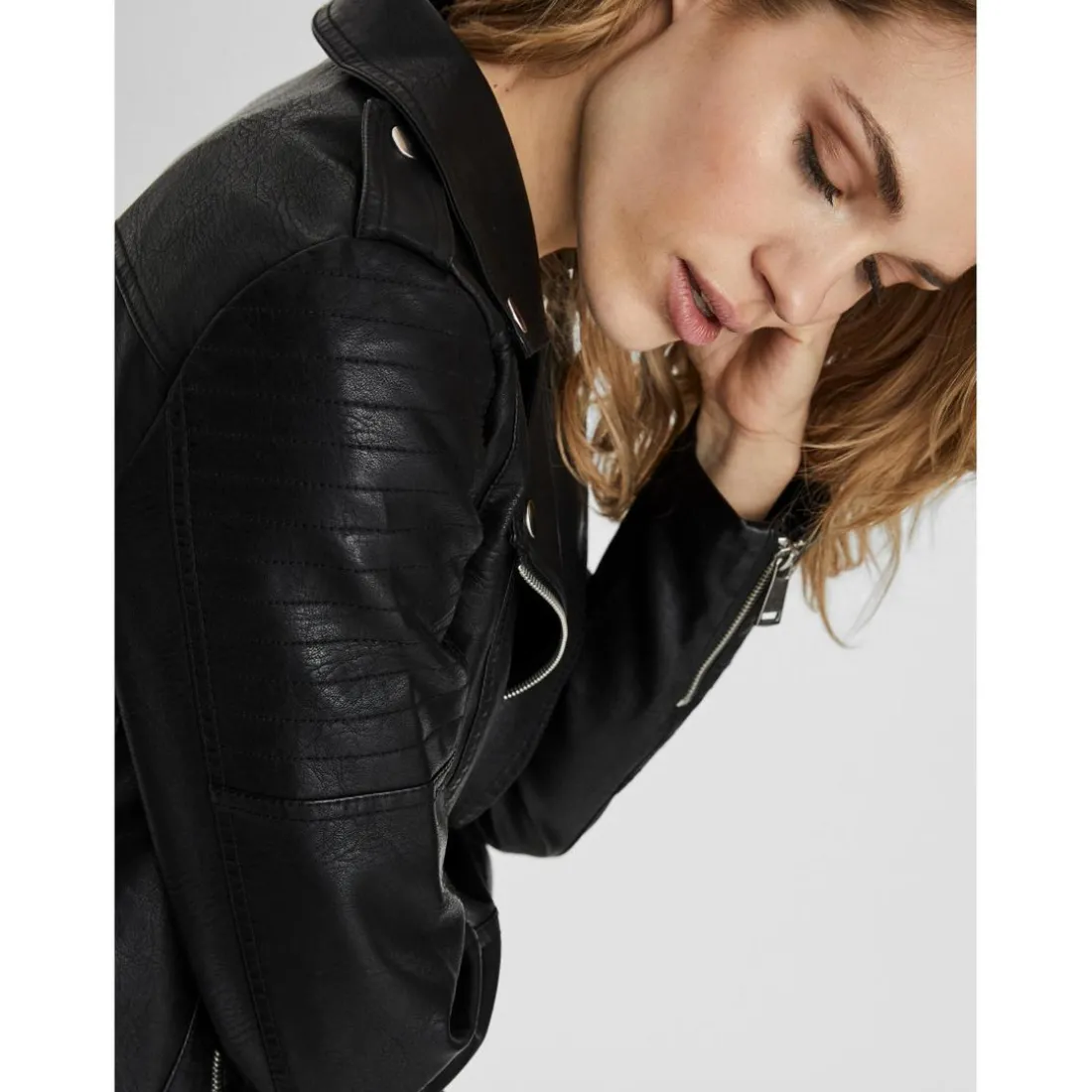 Veste Col motard Manches longues noir Hope