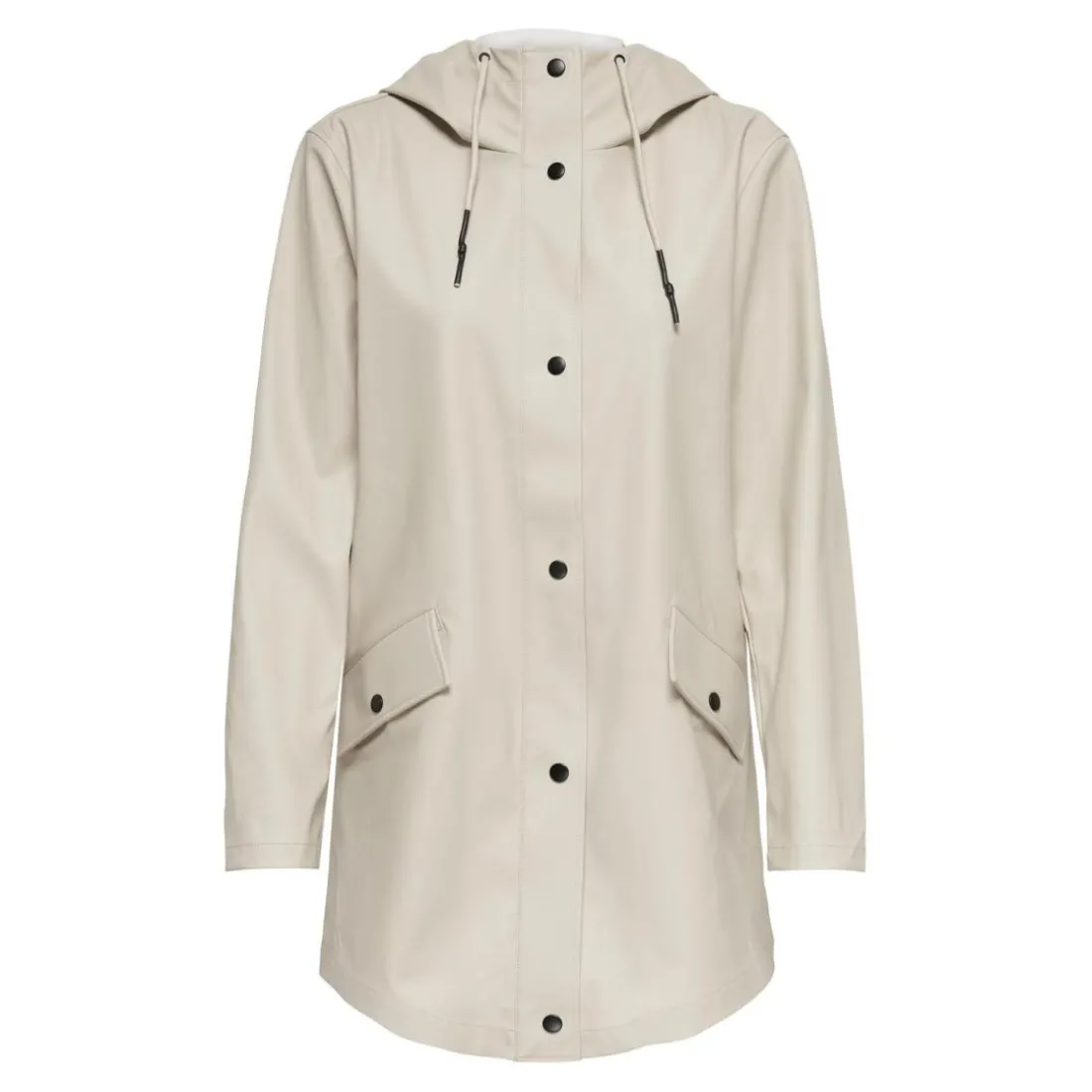 Veste de pluie capuche gris clair Ione