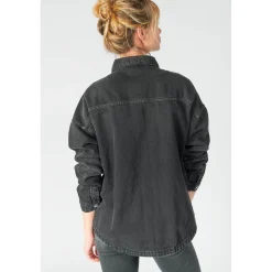 Veste Eliza en jeans noir délavé