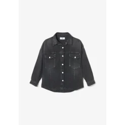 Veste Eliza en jeans noir délavé