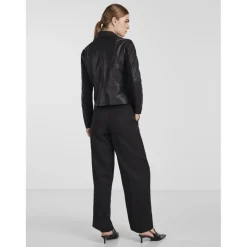 Veste en cuir noir Trix