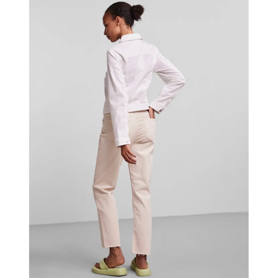Veste en denim Coia blanc en coton Maia