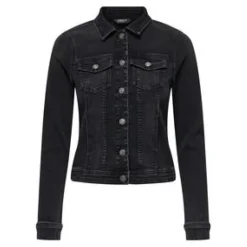Veste en Jean noir mat Léa