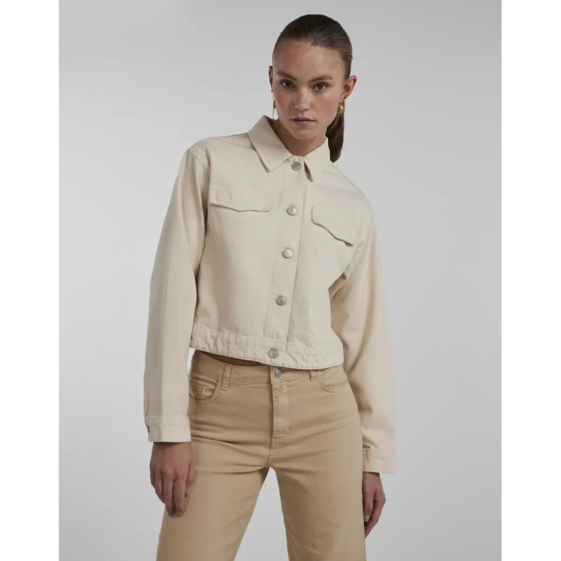 Veste en jean blanc Jade