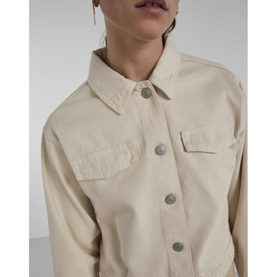 Veste en jean blanc Jade