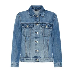 Veste en jean Col en V Manches longues bleu Hope