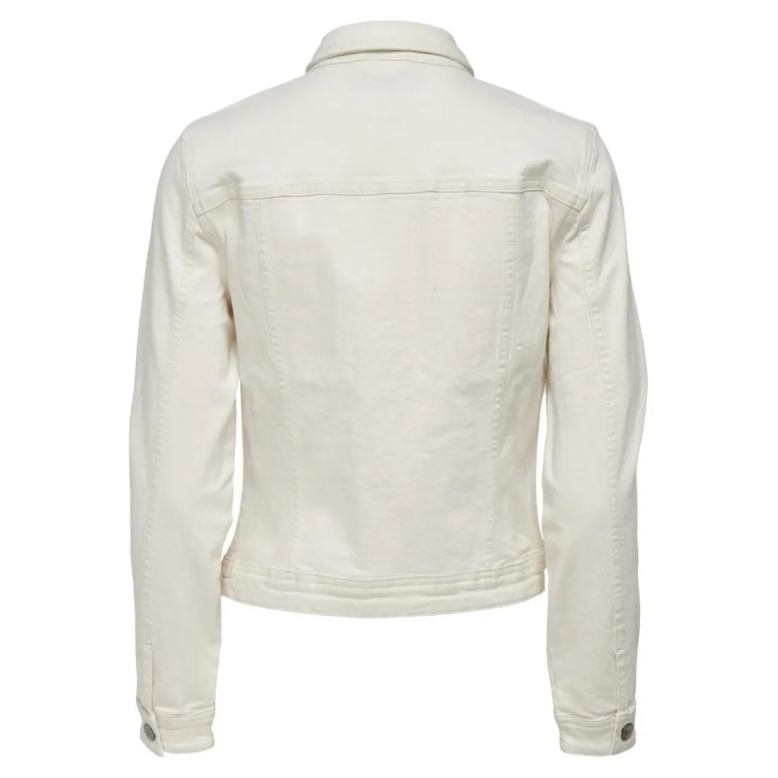 Veste en jean col italien ecru Skye