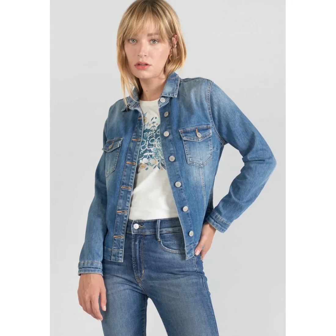Veste en jeans bleu Lilly