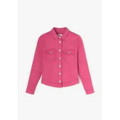 Veste en jeans, droite poches plaquées LILLY rose Lia