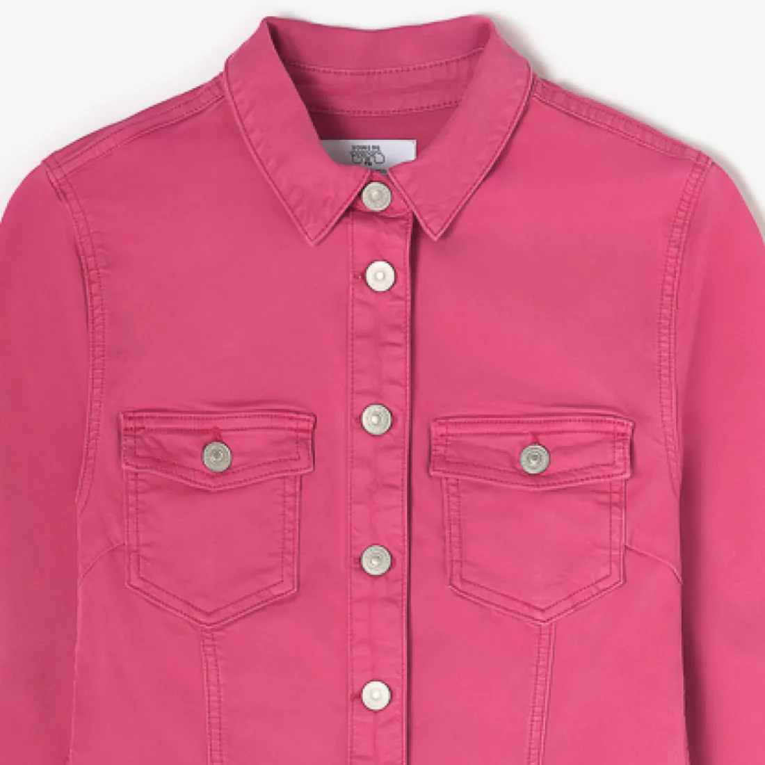 Veste en jeans, droite poches plaquées LILLY rose Lia