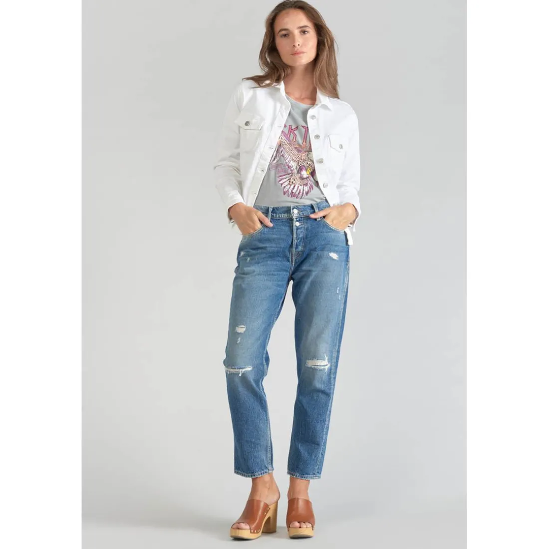 Veste en jeans Lilly blanche