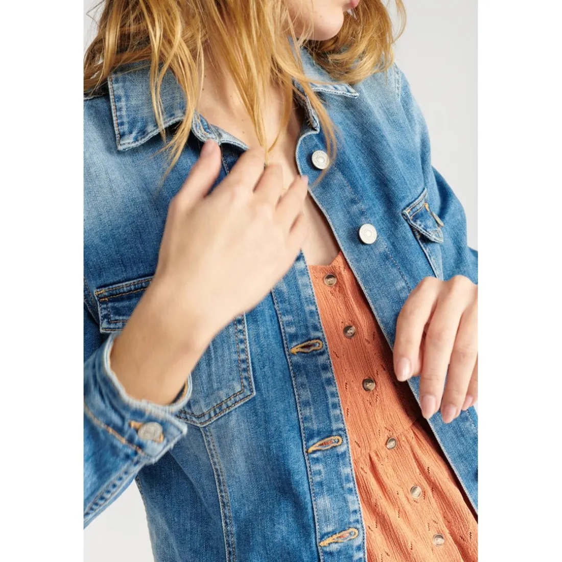 Veste en jeans Lilly bleu
