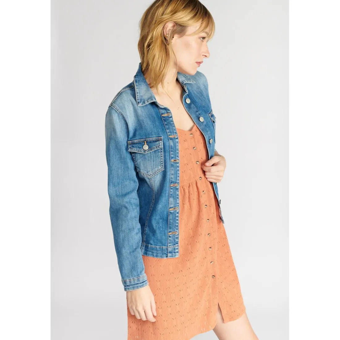 Veste en jeans Lilly bleu