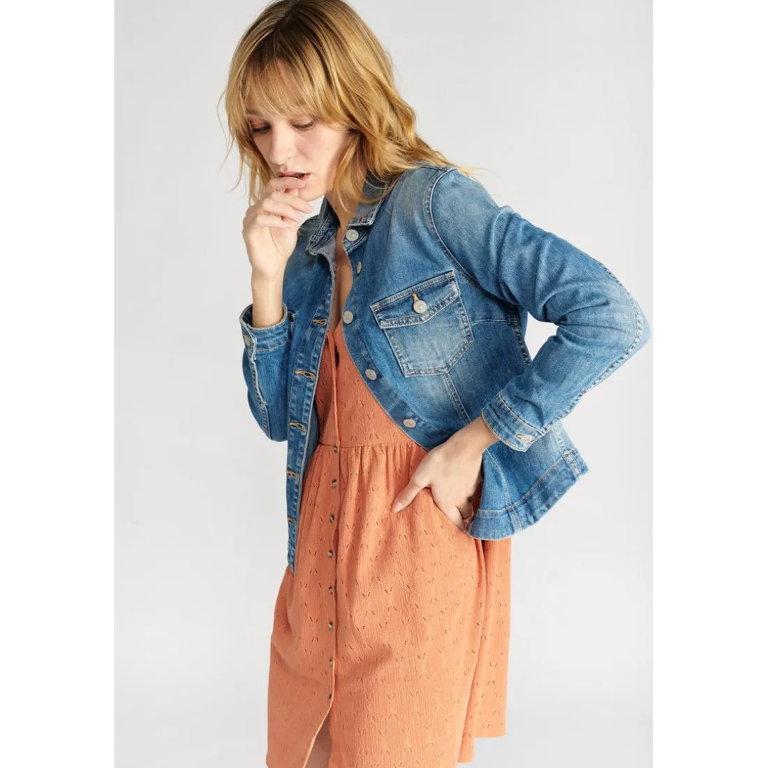 Veste en jeans Lilly bleu