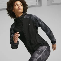 Veste Femme W RUN FAV AOP WV JKT noir