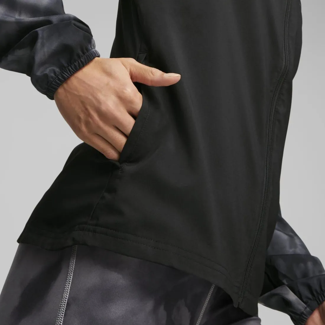 Veste Femme W RUN FAV AOP WV JKT noir