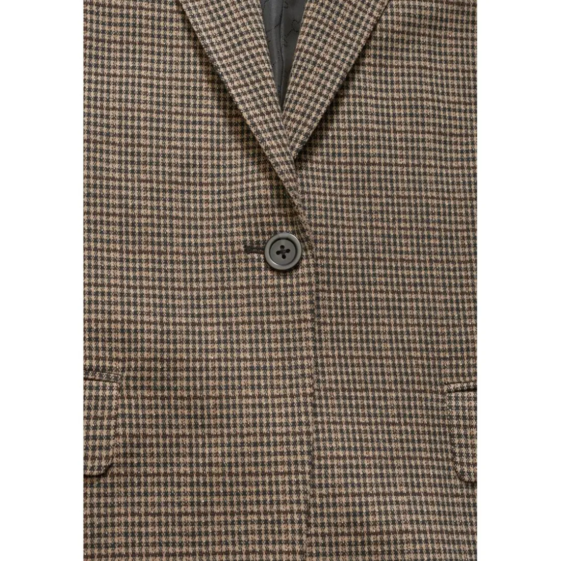 Veste fille blazer Zoyagi à motif pied de poule pour fille beige