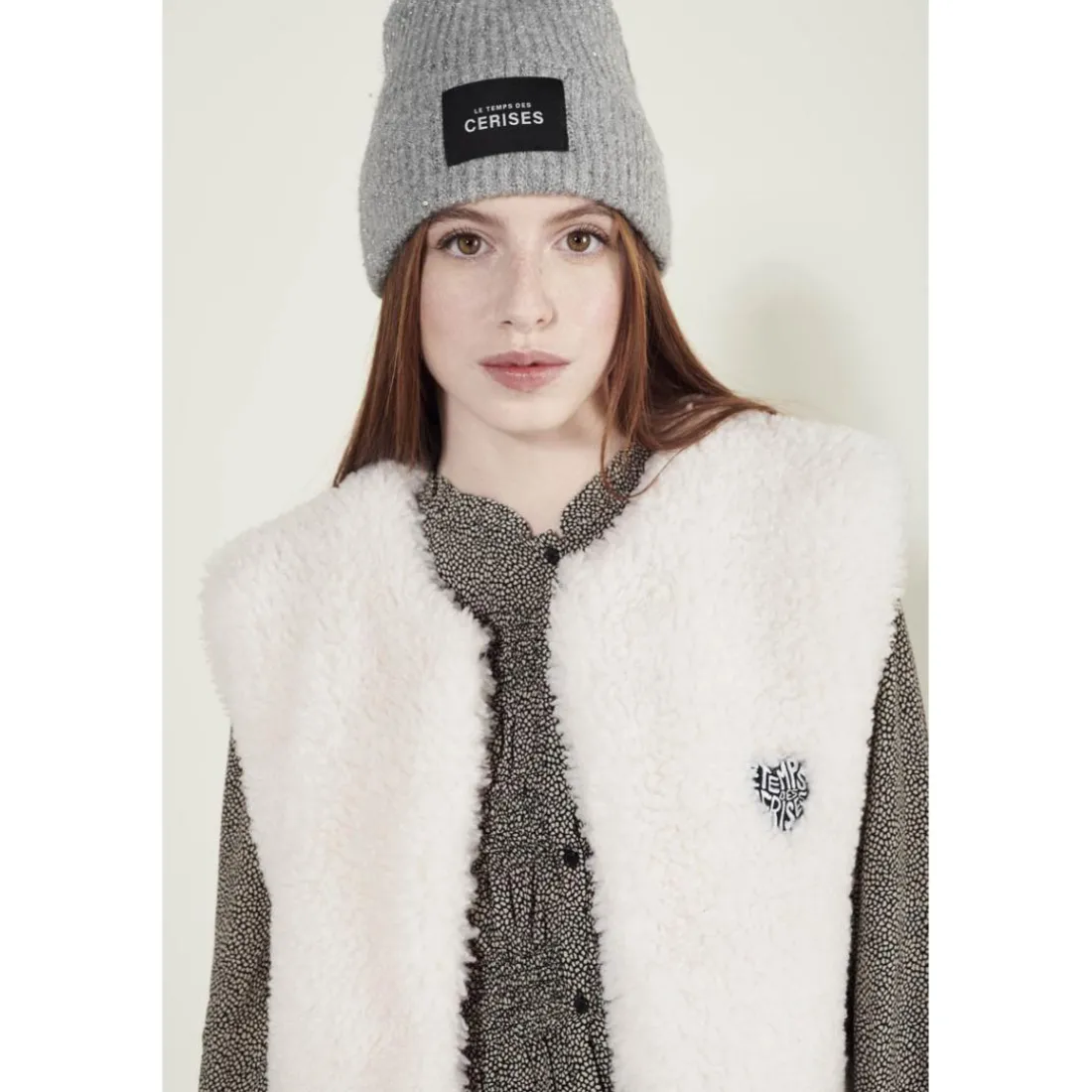Veste fille sans manches OKAGI blanc Yara