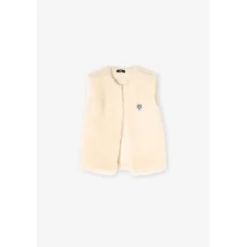 Veste fille sans manches OKAGI blanc Yara