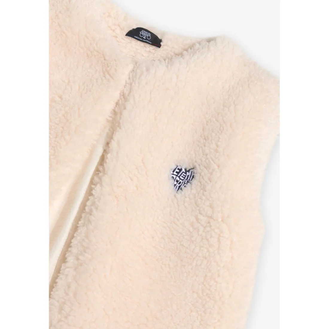 Veste fille sans manches OKAGI blanc Yara