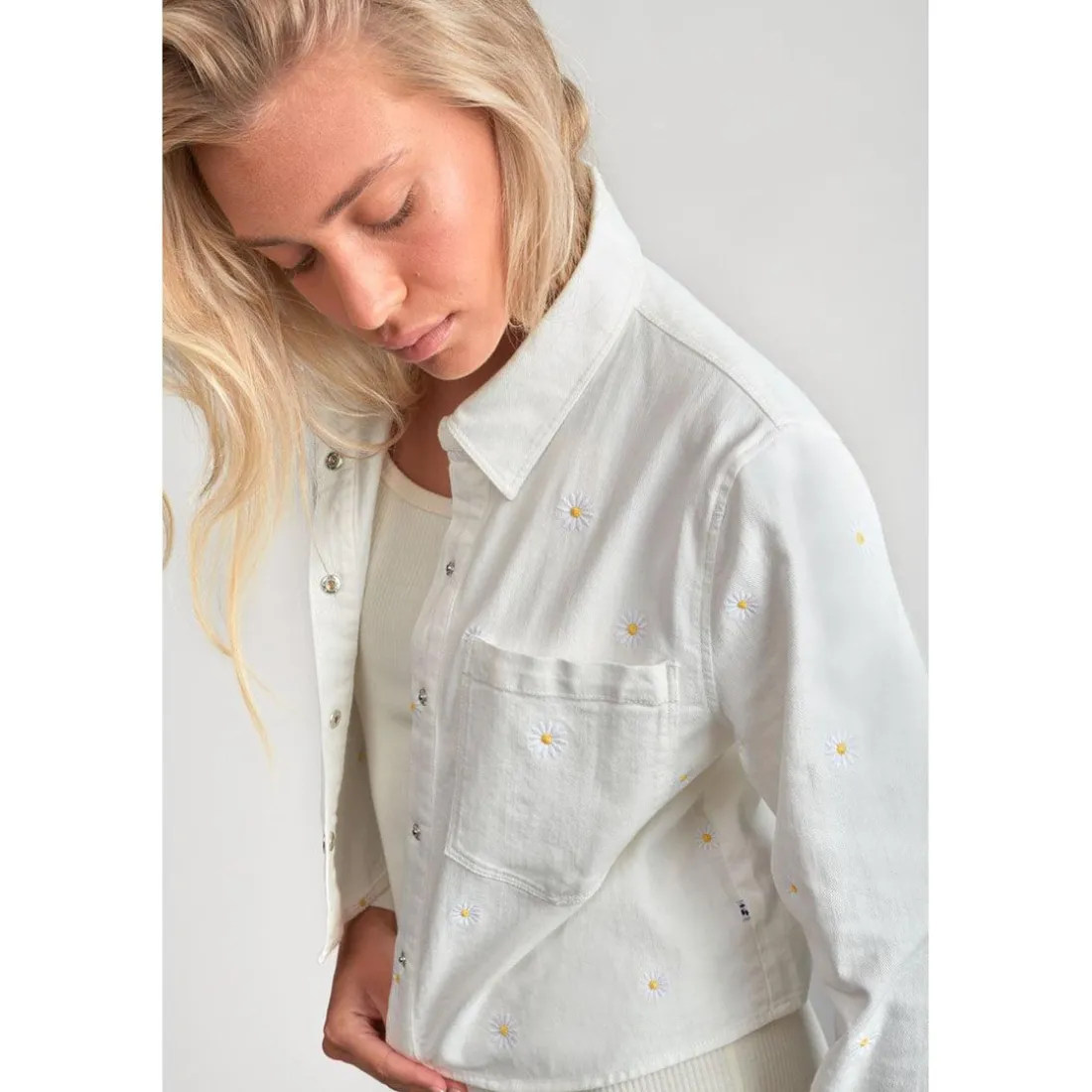 Veste fille YELENAGI blanc en coton