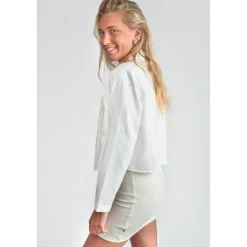 Veste fille YELENAGI blanc en coton