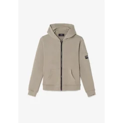 Veste garçon, zippée en coton Hodybo gris beige blanc