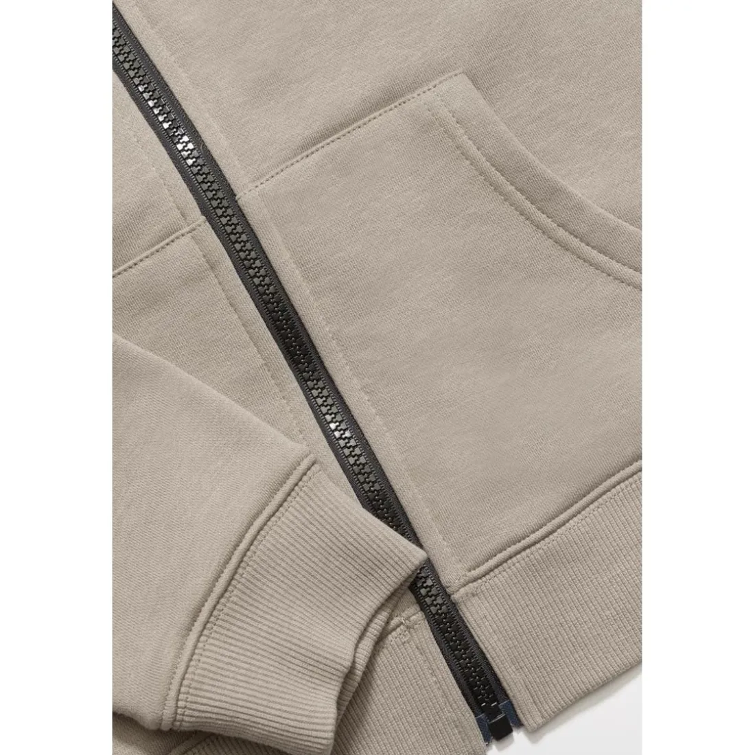 Veste garçon, zippée en coton Hodybo gris beige blanc