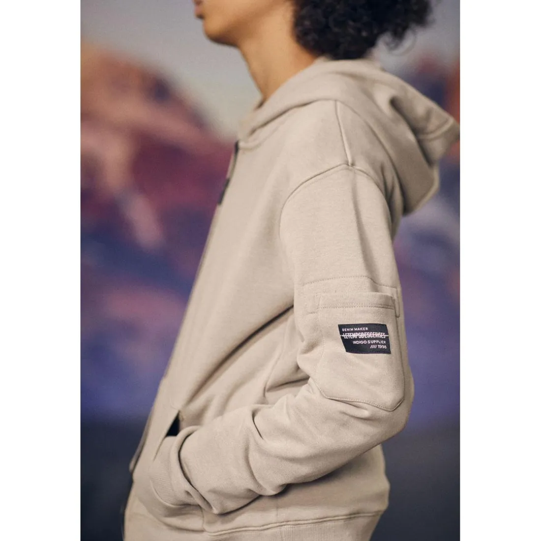Veste garçon, zippée Hodybo gris beige blanc en coton