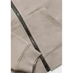 Veste garçon, zippée Hodybo gris beige blanc en coton