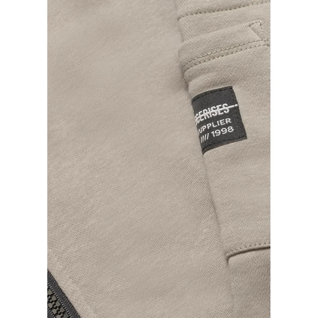Veste garçon, zippée Hodybo gris beige blanc en coton