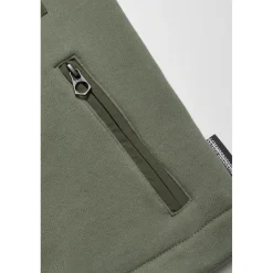 Veste garçon, zippée Moltobo kaki vert en coton