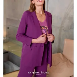 Veste Hilton violet en coton