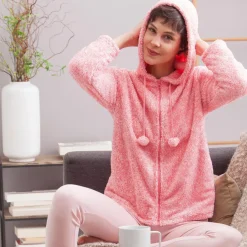 Veste intérieur Femme en Coton Rose P. PIDOU