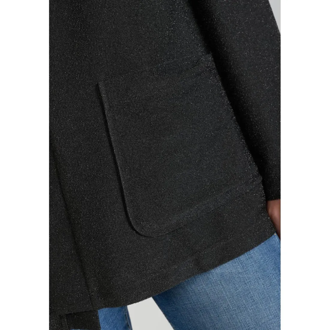 Veste kimono Sobrado noir brillant