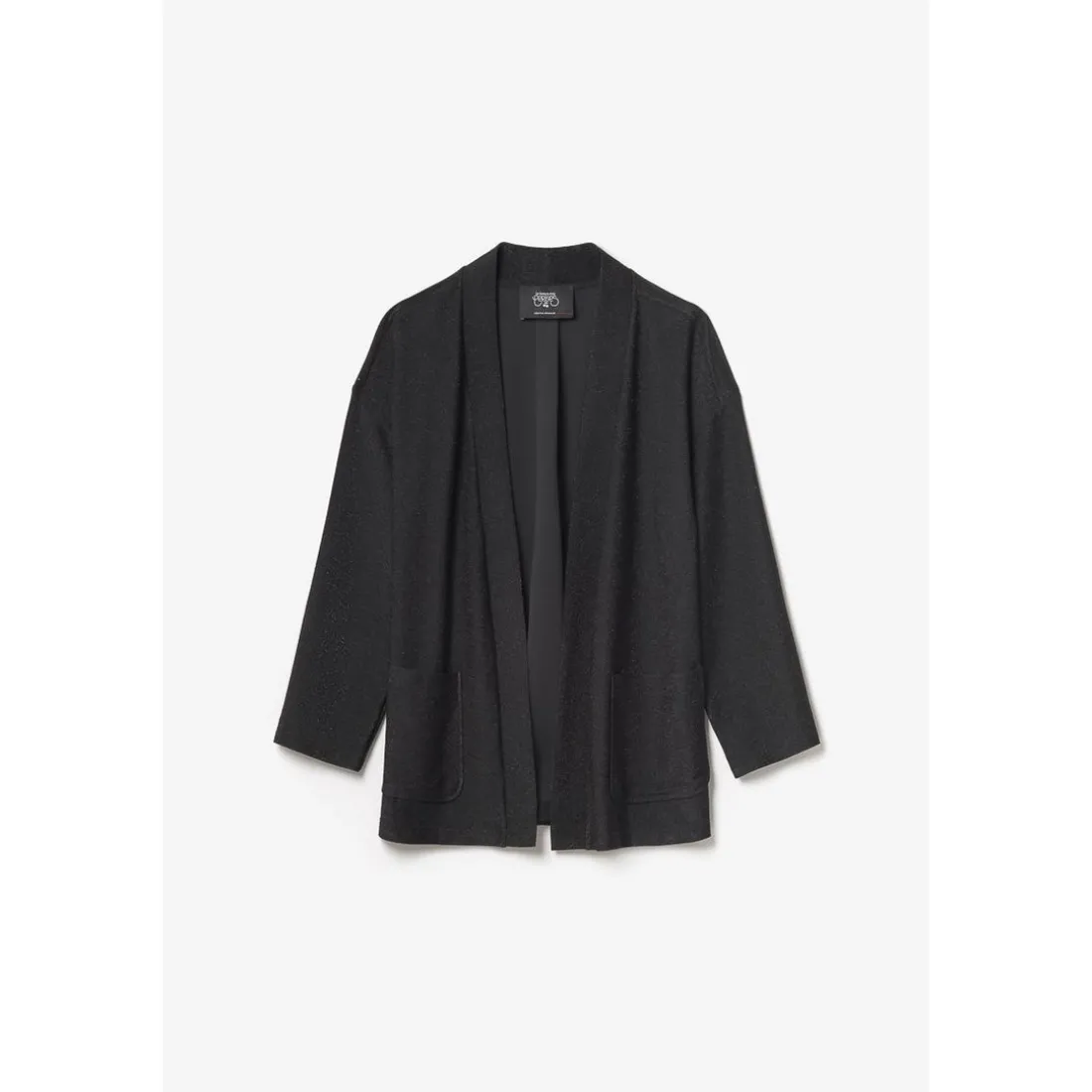 Veste kimono Sobrado noir brillant