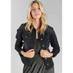 Veste LILLY - Noire en coton