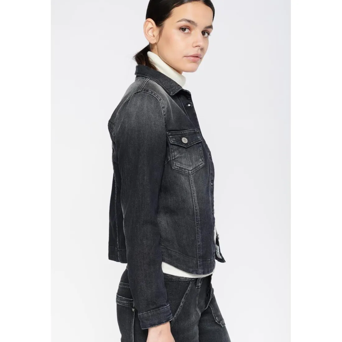 Veste Lilly en jeans noir