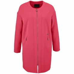 Veste longue sans col manches longues femme Bruno Banani - Rose