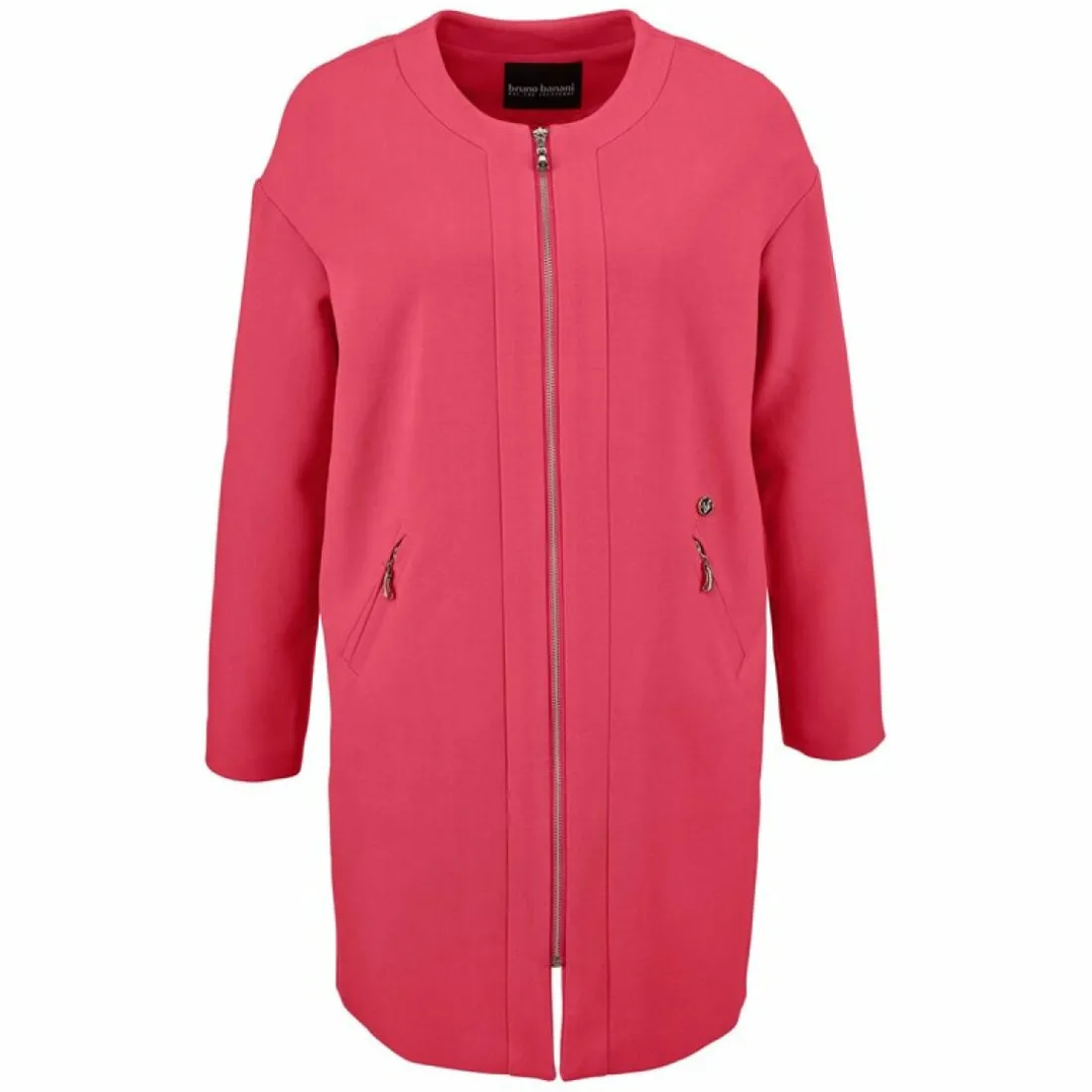 Veste longue sans col manches longues femme Bruno Banani - Rose