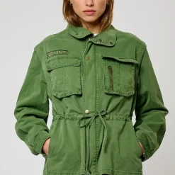 Veste manches amovibles VIRIL kaki en coton