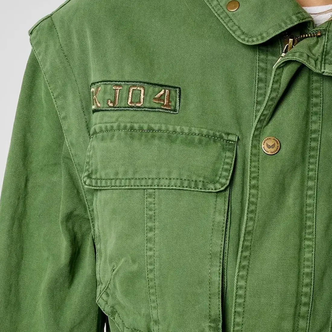 Veste manches amovibles VIRIL kaki en coton