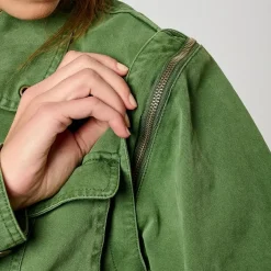 Veste manches amovibles VIRIL kaki en coton