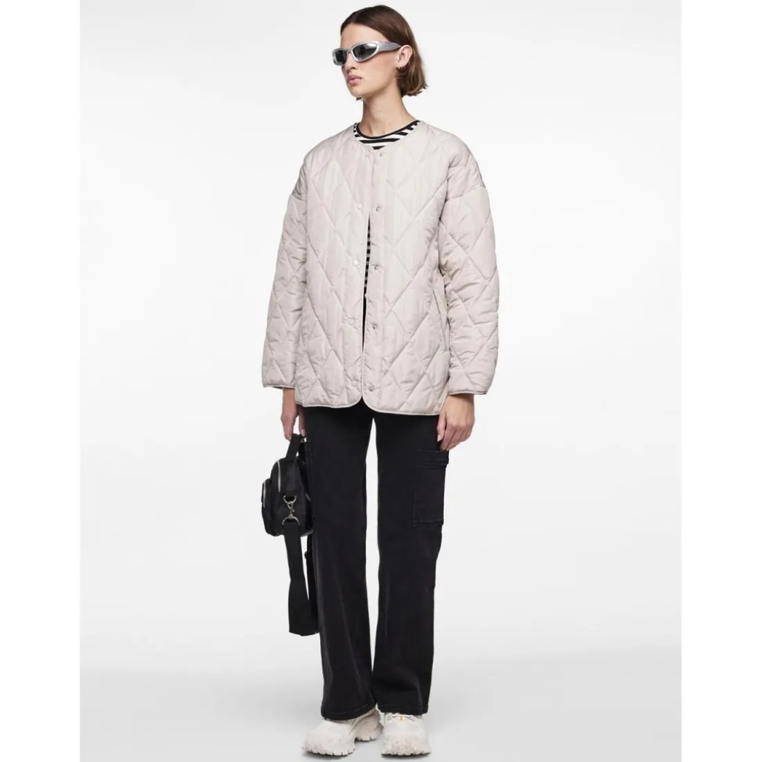 Veste matelassée gris