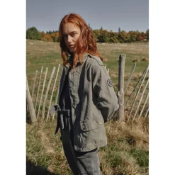 Veste MILITARI vert en coton Gaia