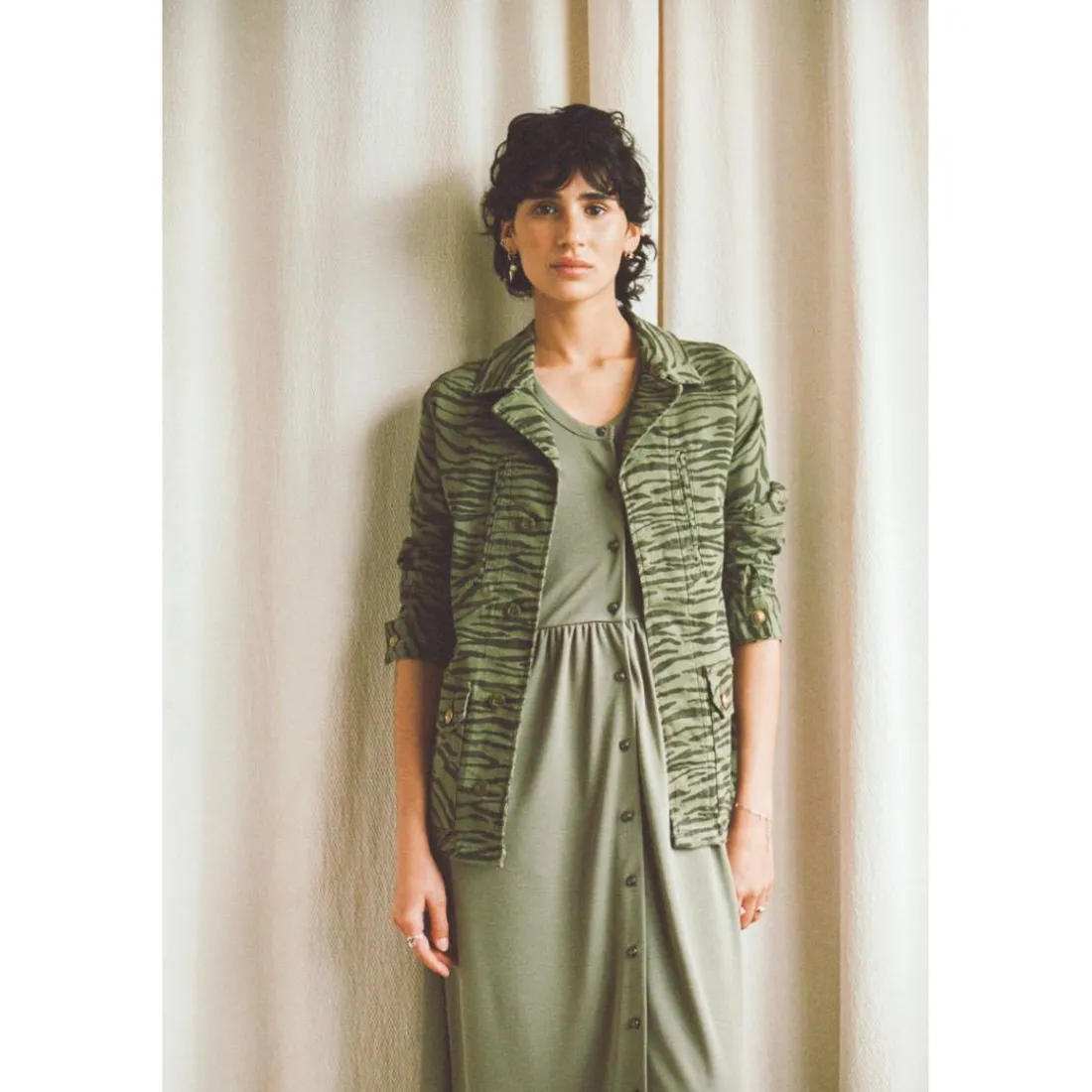 Veste MILIZEBR vert Willa