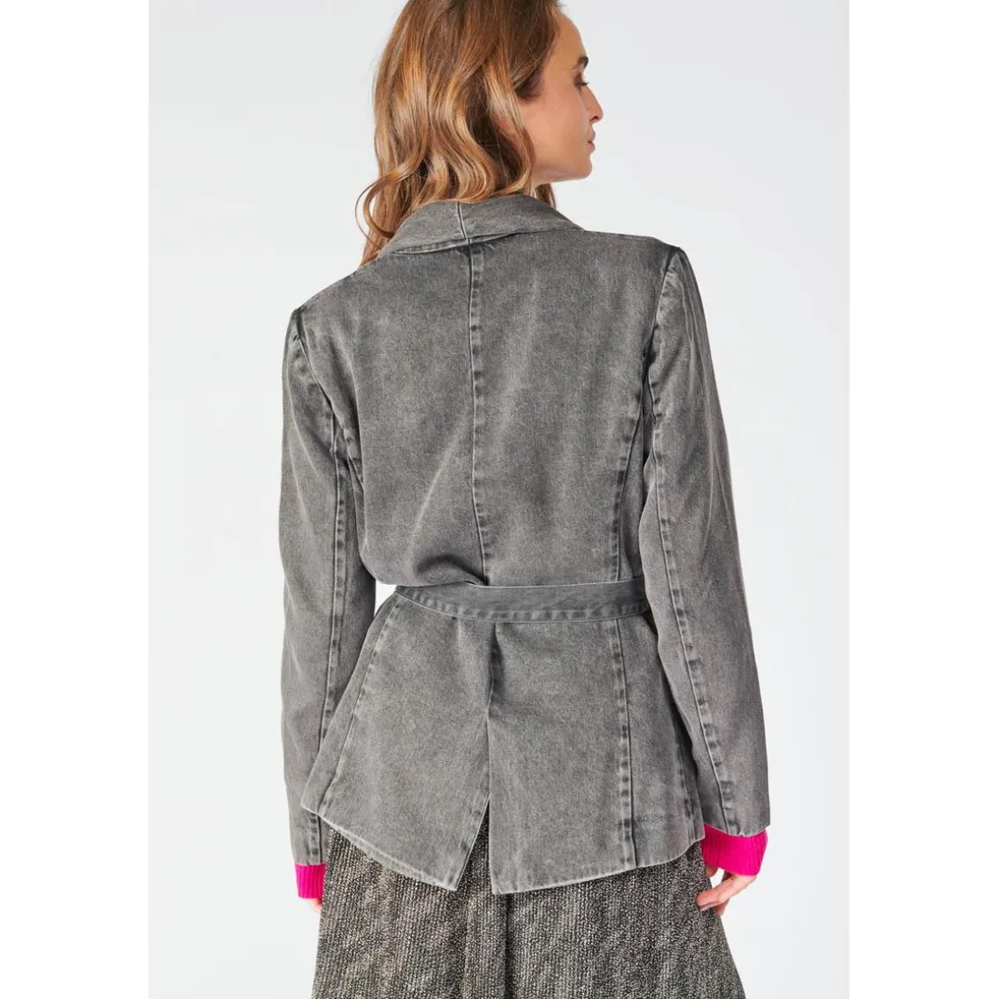 Veste PAOUBI noir en tencel