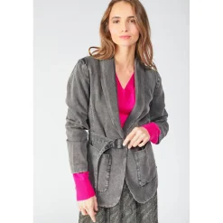 Veste PAOUBI noir en tencel